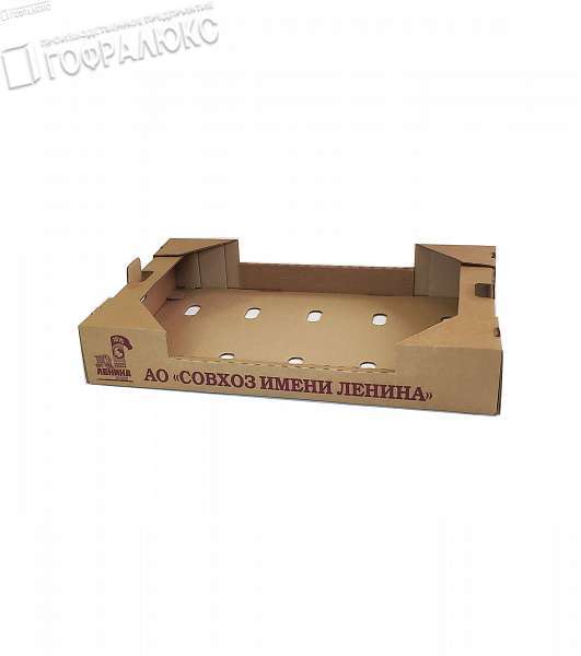 Гофролоток овощной 590х382х100 П-32 бурый ВЕ