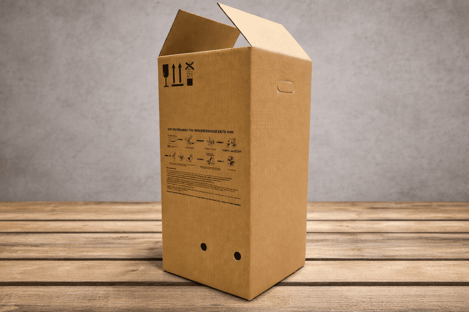 Четырехклапанный пятислойный гофрокороб под пэт-кег 30л 300х300х570 мм с одноцветной печатью