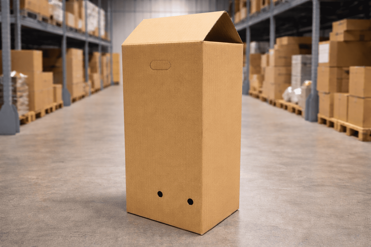 Четырехклапанный пятислойный гофрокороб под пэт-кег 30л 300х300х570 мм с одноцветной печатью