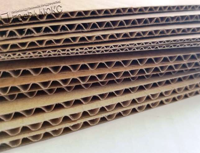 ГОФРОКАРТОН ТРЕХСЛОЙНЫЙ Т-25 БУРЫЙ 2000х1000мм