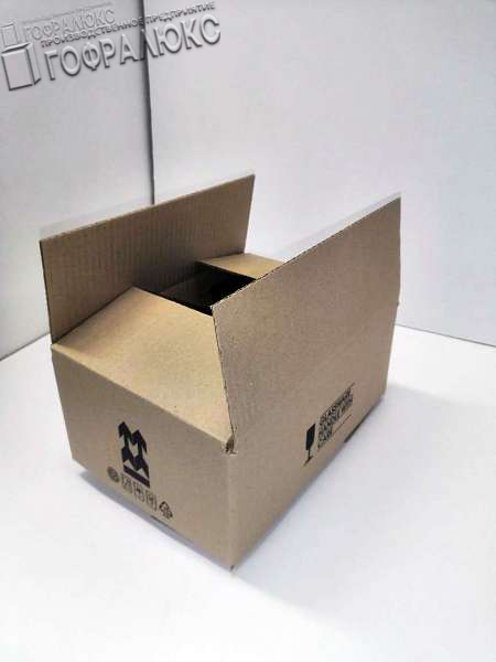 Картонная коробка 216х163х121мм с печатью