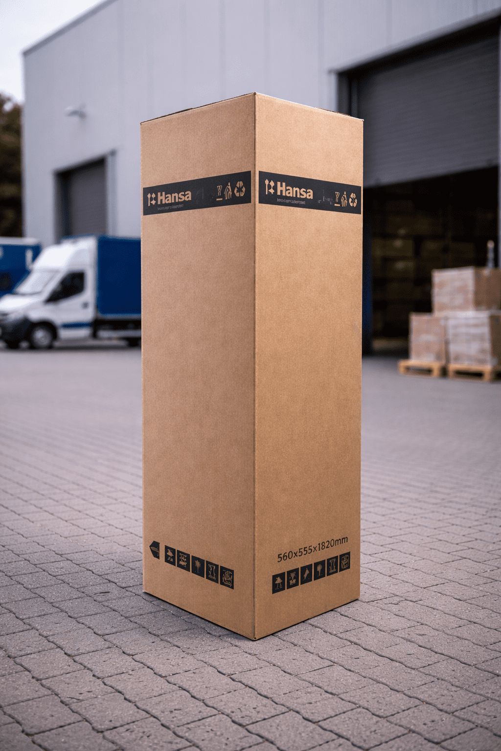 Четырехклапанный гофрокороб 560х555х1820мм для холодильника