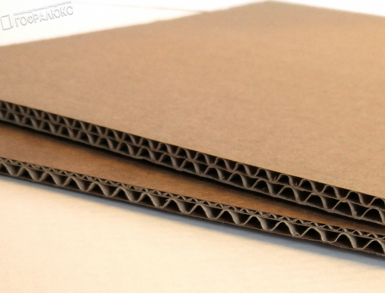 ГОФРОКАРТОН ПЯТИСЛОЙНЫЙ П-32 ВС БУРЫЙ 2000Х1000мм