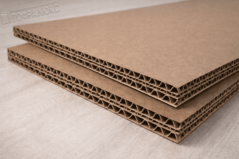ГОФРОКАРТОН ПЯТИСЛОЙНЫЙ П-31 ВС БУРЫЙ 2000х1000мм