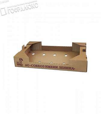 Гофролоток овощной 590х382х100 П-32 бурый ВЕ