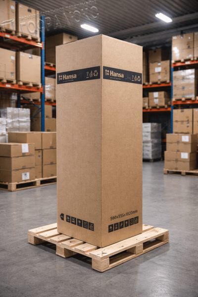 Четырехклапанный гофрокороб 560х555х1820мм для холодильника