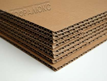 ГОФРОКАРТОН ПЯТИСЛОЙНЫЙ П-32 ВС БУРЫЙ 2000Х1000мм