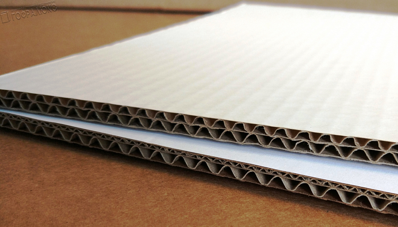 ГОФРОКАРТОН ПЯТИСЛОЙНЫЙ П-32 ВС БЕЛЫЙ 2000х1000мм