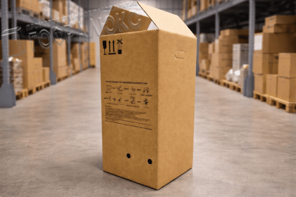 Четырехклапанный пятислойный гофрокороб под пэт-кег 30л 300х300х570 мм с одноцветной печатью