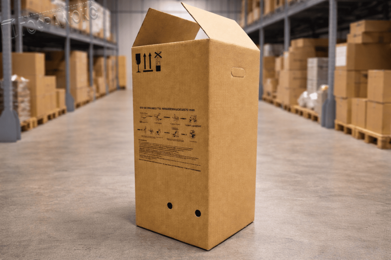 Четырехклапанный пятислойный гофрокороб под пэт-кег 30л 300х300х570 мм с одноцветной печатью